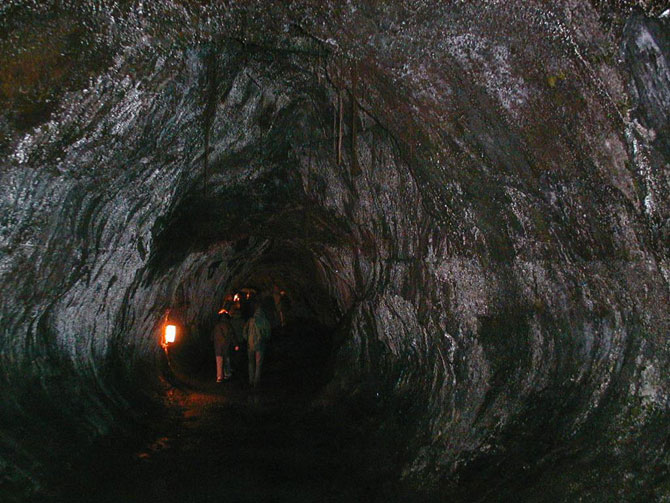 The Thurston Lava Tube in the Hawaiian Volcanoes National Park